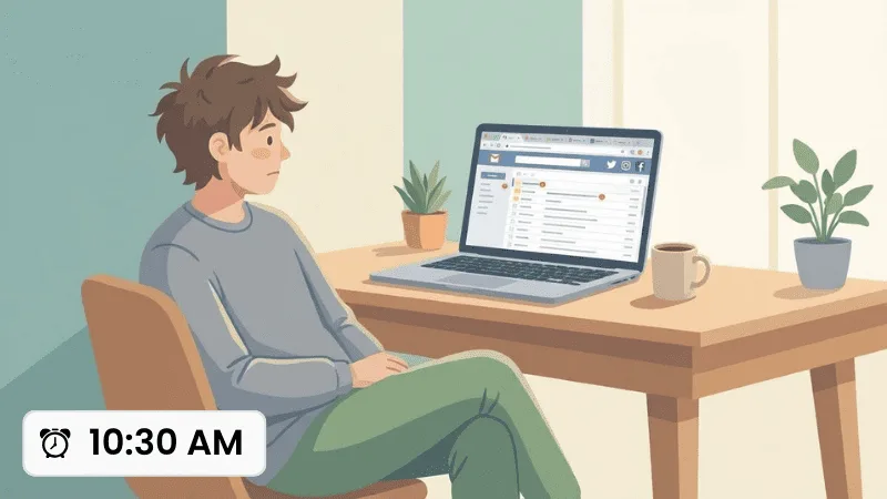 Getting distracted at 10:30 AM