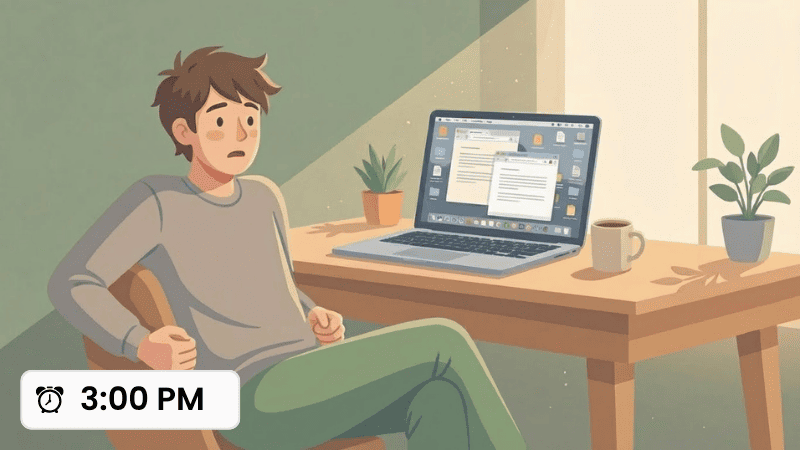 Frustrated at 3:00 PM